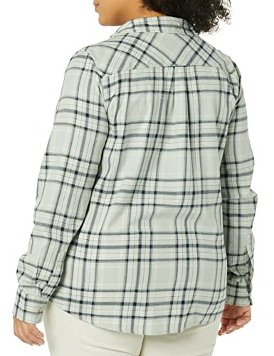 Amazon Essentials Women's Regular-Fit Long-Sleeve Lightweight Plaid Flannel Shirt