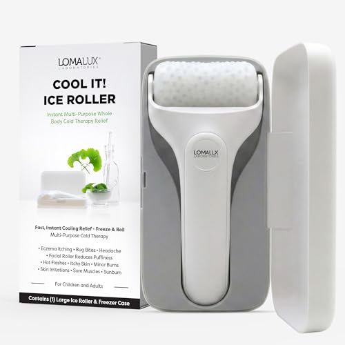 Loma Lux Cool IT! ICE Roller – Multi-Purpose Face & Body Cold Therapy for Skin Itch, Puffiness, Eczema, Minor Burns & Sunb...