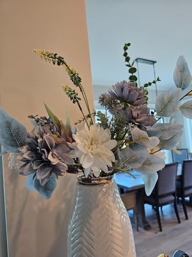Fake Artificial Flowers Bouquet for Decoration, Silk Floral Arrangements Faux Flowers Plant Wedding Bride Bouquets Tables ...