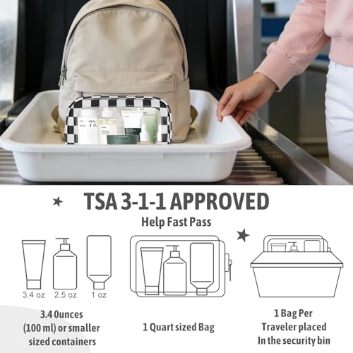 YOPCDJ 5PCS Diaper Bag Organizer Pouch Set, TSA Approved Toiletry Bag，Clear Waterproof TPU Makeup Bag Set Travel Organizer...