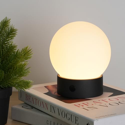 WEILAILUX Small Cute Cordless Table Lamp Rechargeable, Battery Operated Shower Lamp Waterproof, Touch Dimmable Globe Ambie...