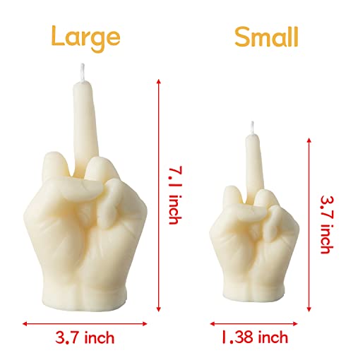 6sisc Middle Finger Scented Candle White Large Size Danish Pastel Room Decor Pine Aromatherapy Candle Long Lasting Natural...
