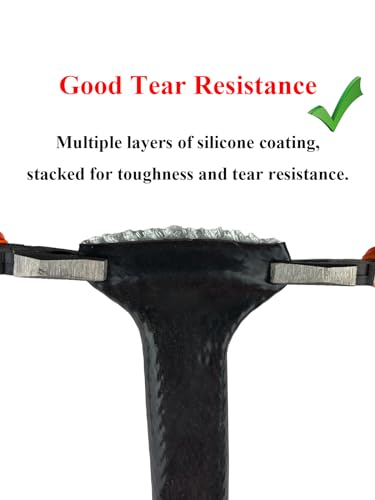 YAMAKATO 5/8" ID Heat Shielded Fire Thermo Armor Fire Sleeve Silicone Coated Fiberglass Heat Protection w/ 3 Clamps for Au...
