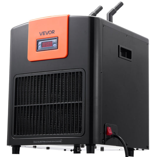Aquarium Chiller 92 Gallon, 1/4 HP Water Chiller For Hydroponics, Fast Cooling For Fish Tank,Axolotl,Coral Reef,Quiet Refrigeration Compressor, Titanium Evaporator,Complete Fittings