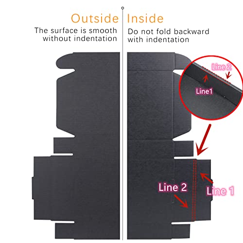 SENIAOAI Small 8x4x2 Black Shipping Boxes for Packaging Small Business Set of 25 Mailer Corruagated Cardboard Boxes for Sh...