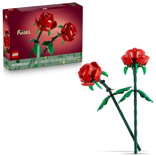LEGO Roses - Building Toy for Kids, Girls & Boys, Ages 8+ - Artificial, Fake Roses for Home Decor & Display - Gift Idea fo...