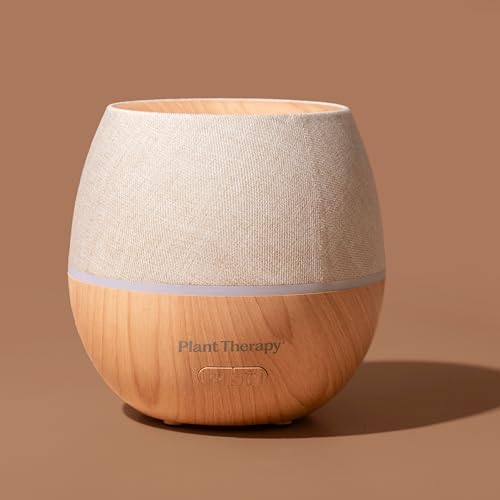 Plant Therapy Drift Linen Essential Oil Diffuser, Stylish Linen Cover Adds a Soft, Natural Touch to Any Space, Intermitten...