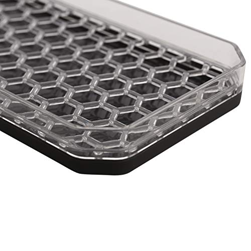 Spectrum Sponge and Brush Holder for Kitchen Sink Storage, Hexa Quick-Dry Organizer with 3 Compartments, Removable Base Si...