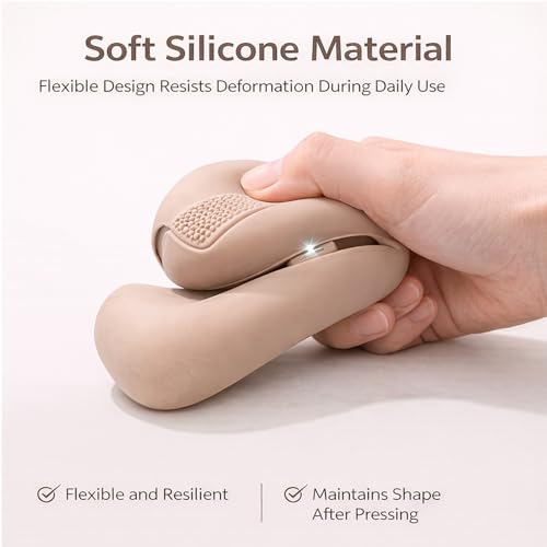 Silicone Makeup Brush Holder with Magnetic Closure, Soft Travel Makeup Brush Bag with Built-In Brush Cleaner, Portable Cos...