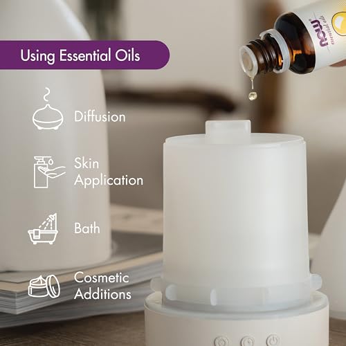 NOW Essential Oils, Ultrasonic USB Aromatherapy Oil Diffuser, Extremely Quiet, Heat Free, and Easy to Clean, Color Changin...