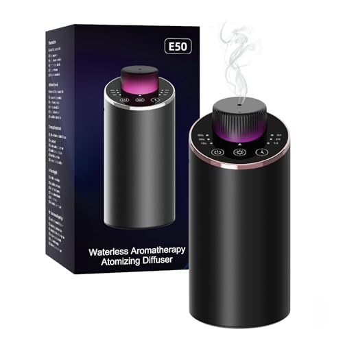 Waterless Essential Oil Diffuser Aromatherapy Scent Diffusers for Home Large Room, Bedroom, Car, Office, Desk, Battery Ope...