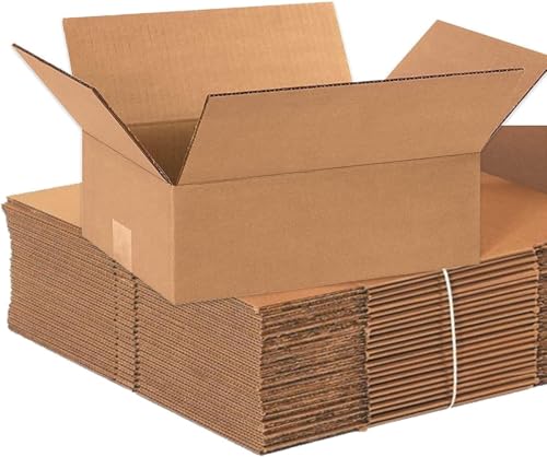 BOX USA Shipping Boxes Medium 12"L x 9"W x 4"H 25-Pack - Corrugated Cardboard Box for Moving, Mailing, Packing, Packaging ...