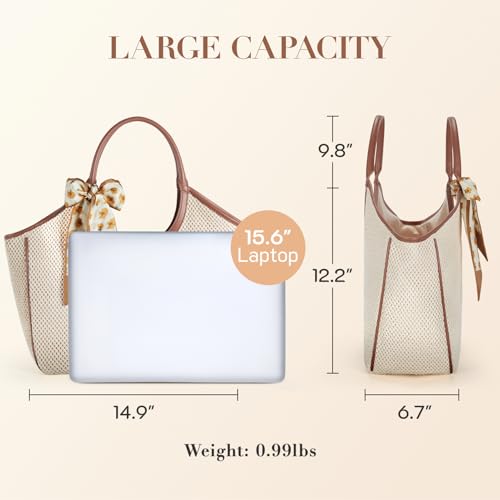 Missnine Beach Bags for Women Large Straw Tote Raffia Woven Shoulder Bag Sand-Proof for Beach Summer Vacation Travel