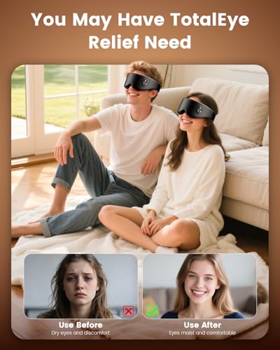 Anydance Heated Eye Mask - Cordless Eye Mask for Dry Eyes, Eye Relief, Improved Sleep, Timed Shutdown, 4 Temperature, Wash...