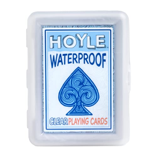 Hoyle Waterproof Playing Cards, Clear Plastic Deck of Cards for Outdoor Card Games, Camping, Beach, Pool & Travel Games (1...