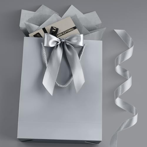 YoungTree Medium Mothers Day Gift Bag with Ribbon and Greeting Card 2 Tissue Papers, Mothers Day Bags, Paper Birthday Gift...