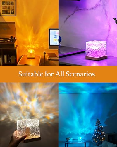 Deogos Mood Lighting,Rechargeable Northern Lights Cube Ambient Lighting Ocean Wave Projector Light Aurora Glow Lamp,16 Col...