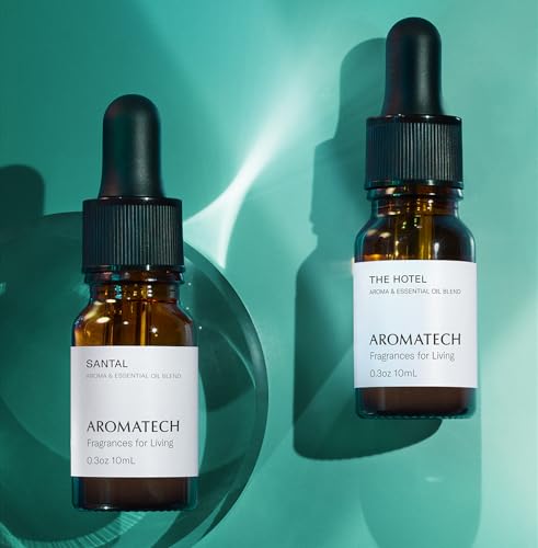 AromaTech Santal & The Hotel Set | Gift Set of Aroma Diffuser Essential Oils Blend of Santal Cardamom, Papyrus, Musk | The...