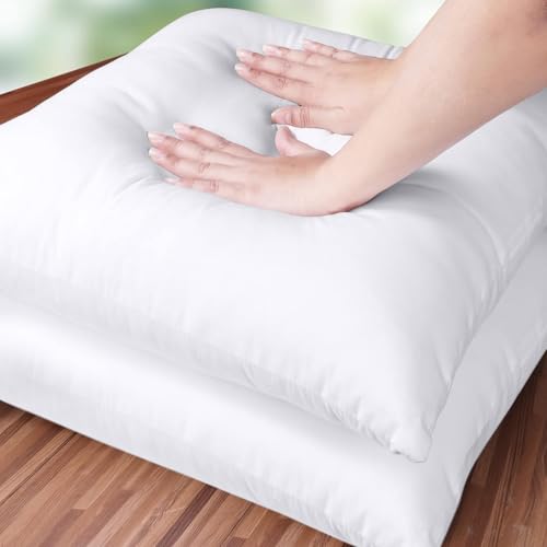 Utopia Bedding 18x18 Pillow Inserts, Set of 2, White – Indoor Decorative Throw Pillows for Bed, Sofa & Couch – Soft, Suppo...