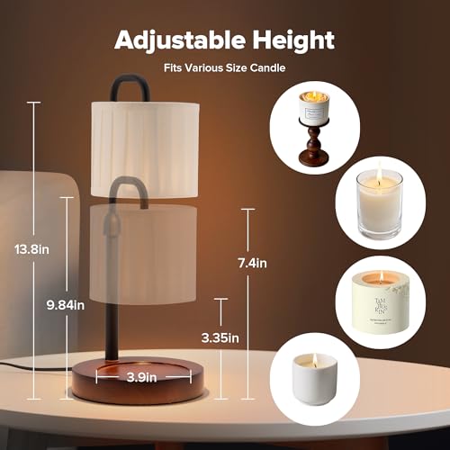 keysays Candle Warmer Lamp with Timer, Dimmable Wax Warmer Candle Lamp for Jar Candle with 2 Bulbs, Christmas Birthday Gif...