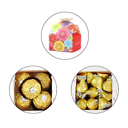 Kslong 50Pcs/Set Flower Butterfly Hollow Candy Box Cookie Gift Boxes Romantic Wedding Favors Cute Chocolate Box For Weddin...