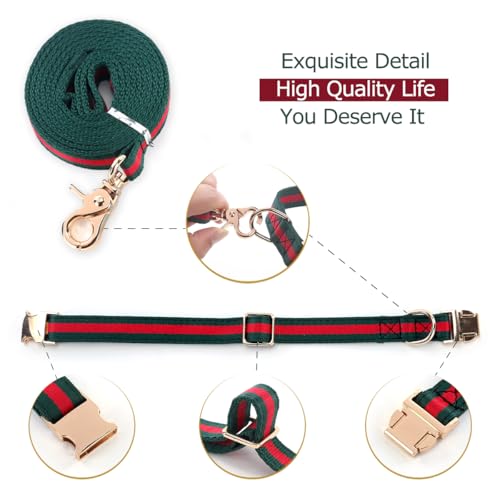 Stylish and Elegant Dog Collar,Adjustable Metal Belt Buckle, Durable High Density Fabric for Comfortable Pet Dog Collar an...