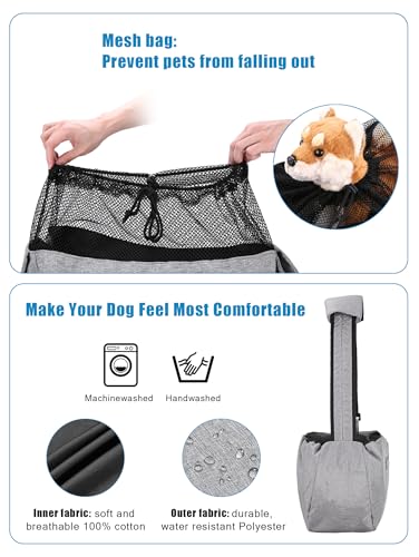 Ownpets Pet Sling Carrier, Fits 15 to 25lbs Extra-Large Dog/Cat Sling Carrier Reversible and Hands-Free Dog Bag with Adjus...
