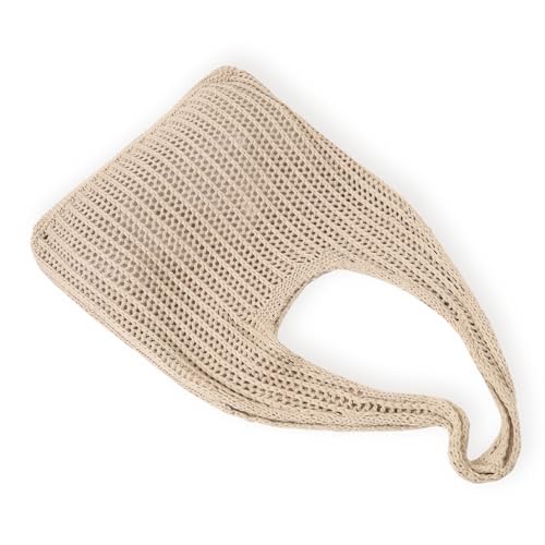 Gaudiwel Knitted Shoulder Tote Bag Large Crochet Beach Bag Hobo Bag Aesthetic Tote Handbags for Women