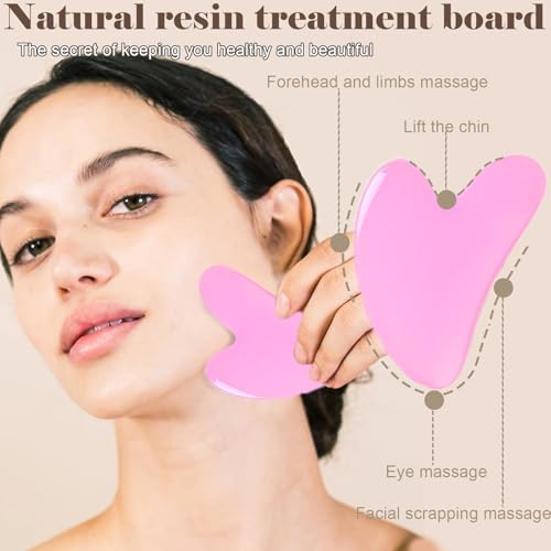 Ao Yee ZGL Gua Sha Facial Massage Tool and Roller Set, Facial Massager for Face, Neck, Arms, Eyes, Reduce Puffiness, Impro...
