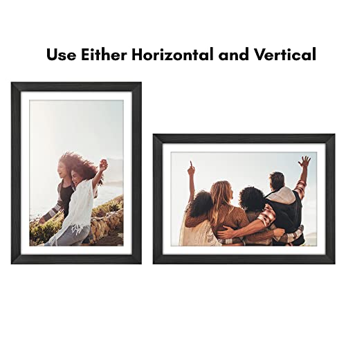 Americanflat 13x19 Picture Frame with Shatter-Resistant Glass - Use as 11x17 Frame with Mat or Display 13x19 Photo Without...