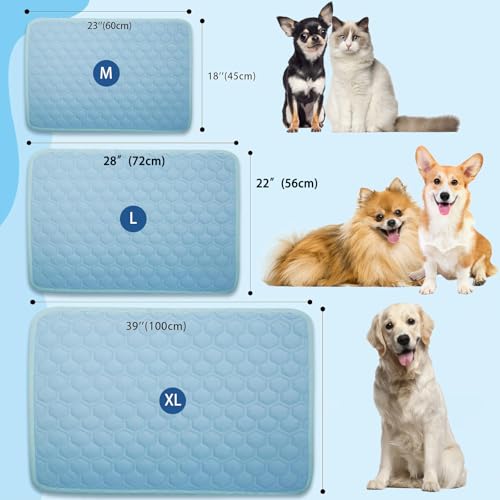 Dog Cooling Mat, 2025 Upgraded Cooling Blanket for Dogs, Washable Cool Mat for Dogs for Summer, Portable Pet Coolings Pad ...
