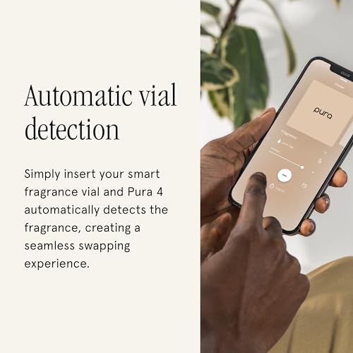Pura 4 Smart Fragrance Diffuser - Adjustable Home Diffuser with LED Light & Automatic Vial Detection - Wi-Fi Device for Pe...