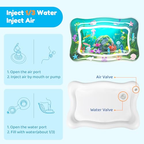 PANRIO Interactive Cat Toy for Indoor Cats, Upgraded Cat Water Mat with Fish - 0.7mm Thickened Water Sensory Play Pad, Enr...
