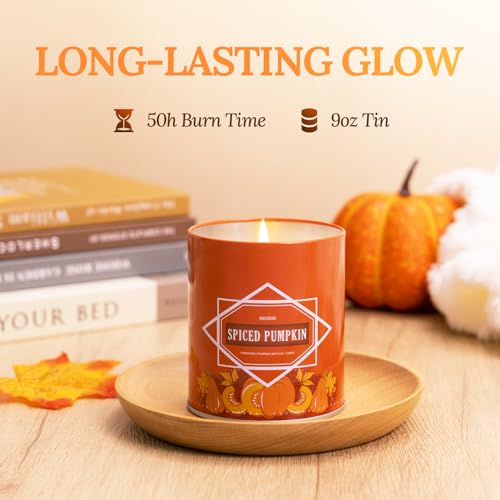 Winter Scented Candles Valentine's Gift Set – 54oz (6×9oz) Soy Candles for Home, Scents of Hot Cocoa/Fireside/Cinnamon Clo...
