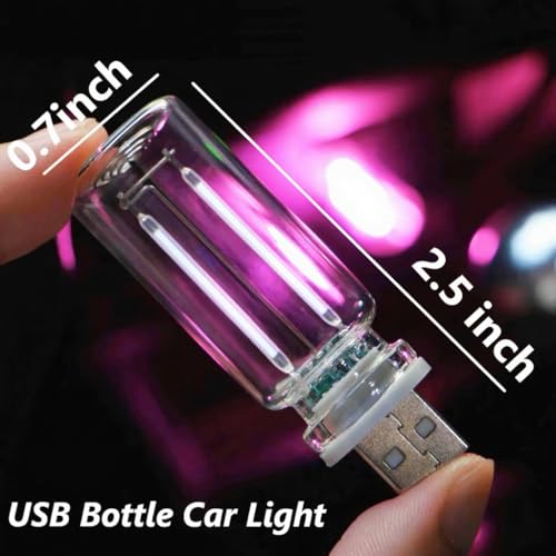 Dimmable Blue USB Touch Control Led Lights for Car, Glass Truck Led Lights Interior, Cute Retro Led Night Light Ambient Li...