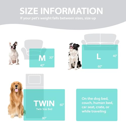 ZAKAPAWS Cooling Blanket for Dogs - Q-MAX>0.4, Lightweight Pet Throw Blanket Furniture Protector, Breathable Fill and Soft...