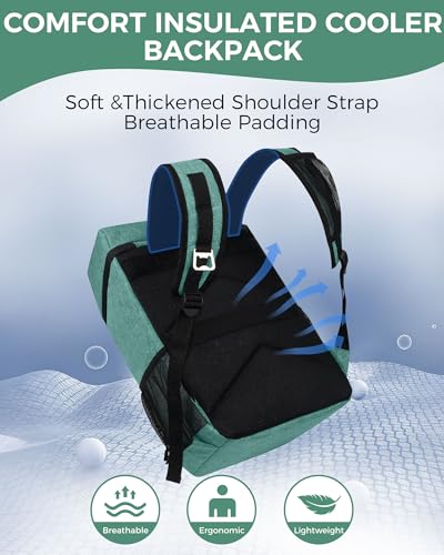 BAGLHER Lightweight Insulated Cooler Backpack - 30 Cans, Leak-Proof for Lunch, Picnic, Hiking, Camping Trips