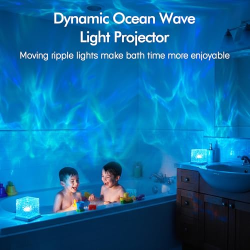 Waterproof Shower Light, Rechargeable Shower Lamp with 16 Color Changeable, Wireless Bathroom Lamp Mood Lighting with Touc...