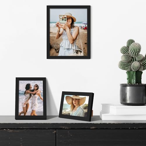 upsimples 10 Pack Picture Frames Collage Wall Decor for Mounting or Tabletop Display, Photo Gallery Frame Set for Family, ...