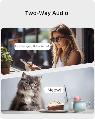 Security Camera 2K, blurams Baby Monitor Dog Camera 360-degree for Home Security w/Smart Motion Tracking, Phone App, IR Ni...