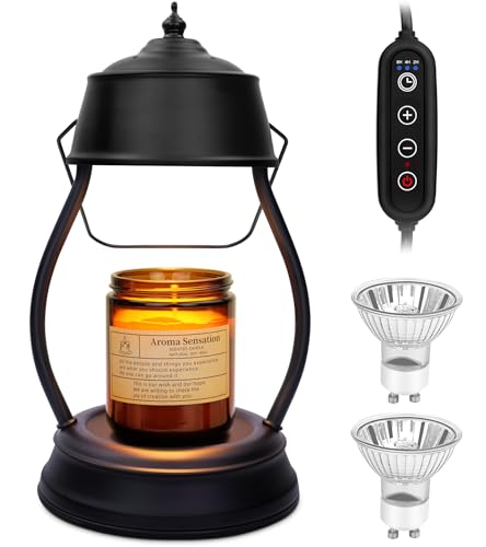 Candle Warmer Lamp, Dimmable Candle Warmer Lantern with Timer, Mothers Day Gifts for Women Mom, Office Home Decor, House W...