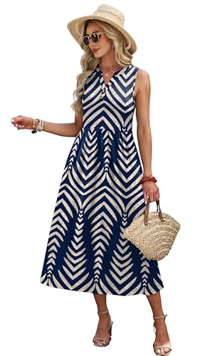 WIHOLL Women's Summer Dresses Maxi Dress Vacation Beach Sundresses 2026 with Pockets