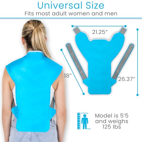 Artic Flex Large Ice Pack for Back - Full Back Ice Pack Wrap for Pain Relief - Reusable Cooling Pad with Straps, Extra Lar...