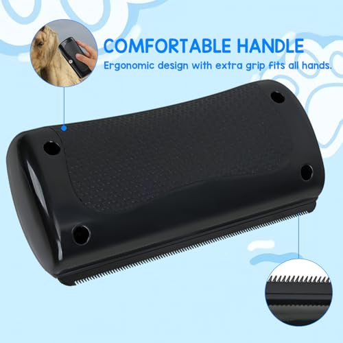 docucher Deshedding Dog Brush, Dog Grooming Brush for Shedding, Pet Hair Removal Tool for Cats, Dogs, Horses, Easy Hair Re...