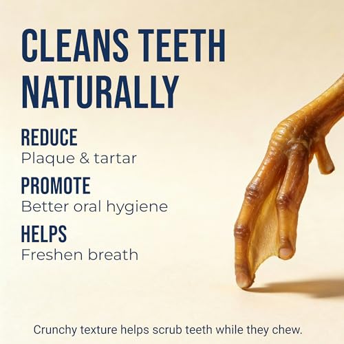 K9warehouse Duck Feet for Dogs – High Protein Dehydrated Dog Treats, Natural Crunchy Chews with Collagen, Glucosamine & Ch...
