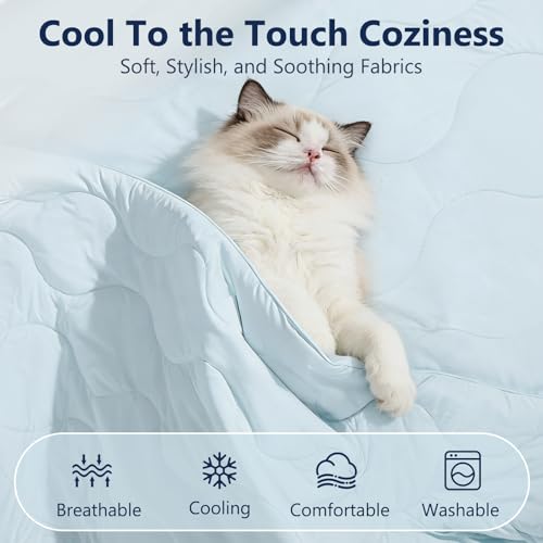 MIXJOY Cooling Blanket for Large Dogs Breathable, Dual-Sided Q-MAX>0.5, Lightweight Pet Cooling Throw Blanket Summer for S...