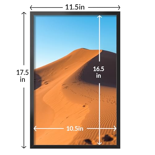 LaVie Home 11x17 Picture Frame 2 pack, Display Pictures 11 x 17 Poster Frame, 11x17 Black Photo Frame with HD Plexiglass, ...