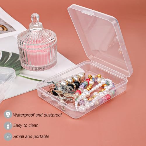 3-Piece Portable Travel Pad Holder - Bathroom Vanity Countertop Storage Organizer - Cotton Ball & Swab Dispenser - Transpa...