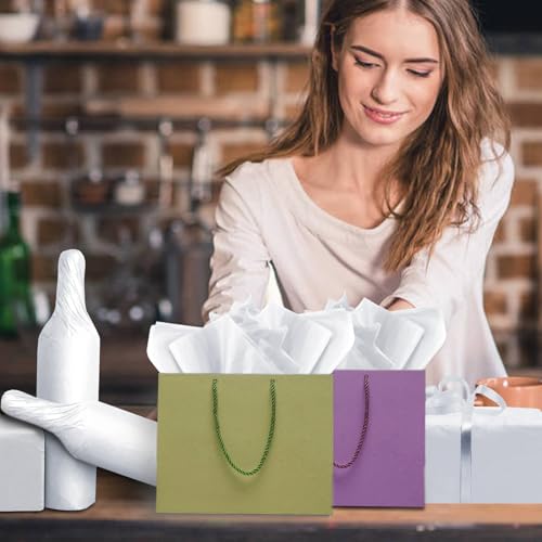 Jkopsnr 100 Sheets White Tissue Paper 20x14 Inches Tissue Paper for Gift Bags Wrapping Tissue Paper Bulk for DIY Crafts Bi...