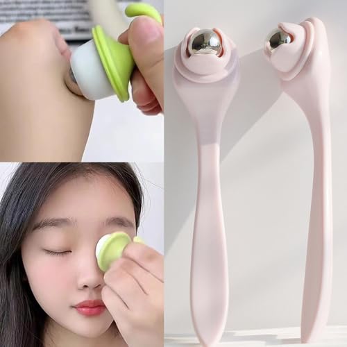 DeaHea 2 Pack Eye Cream Applicator Wand Stick Small Face Roller Eye Serum Applicator Massager Eyes Care Stick Cooling Ther...